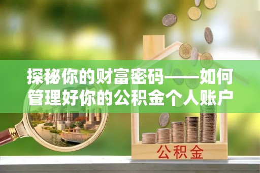 中沙探秘你的财富密码——如何管理好你的公积金个人账户信息