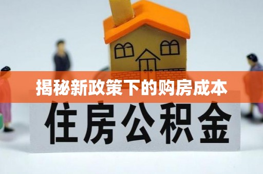 中沙揭秘新政策下的购房成本