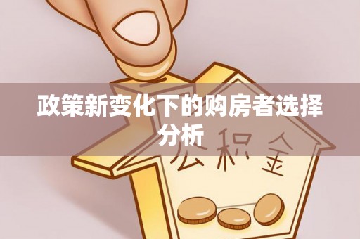 中沙政策新变化下的购房者选择分析