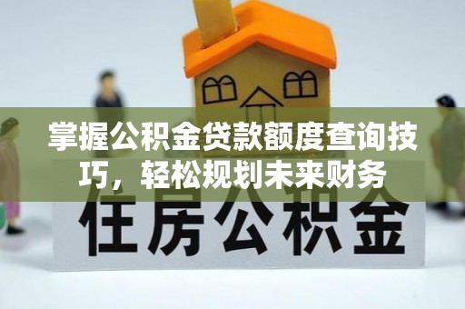 中沙掌握公积金贷款额度查询技巧，轻松规划未来财务