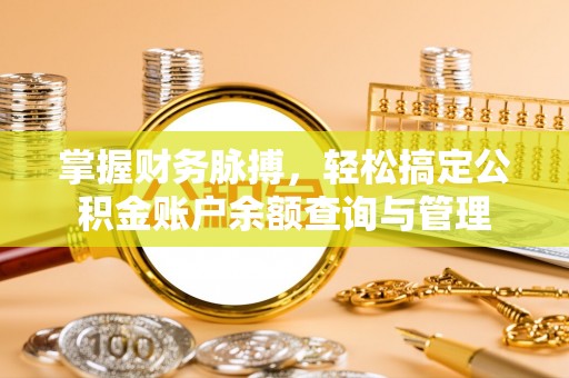 中沙掌握财务脉搏，轻松搞定公积金账户余额查询与管理