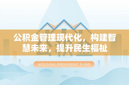 中沙公积金管理现代化，构建智慧未来，提升民生福祉